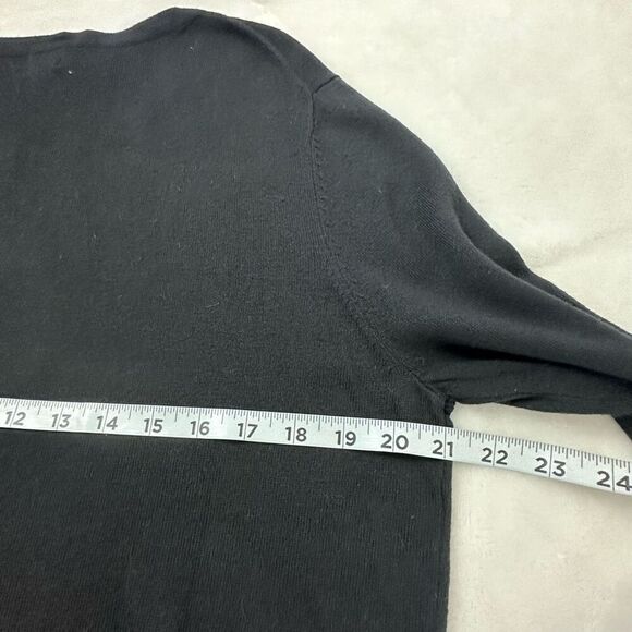 A New Day Women's XL Black Crystal Front Cardigan Sweater Glam Elevated Basic - Picture 9 of 10